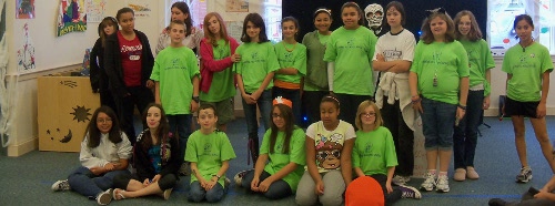 Halloween gathering at the library