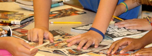 teens reading comic books