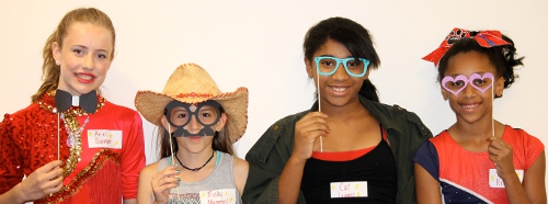 Teens in costume