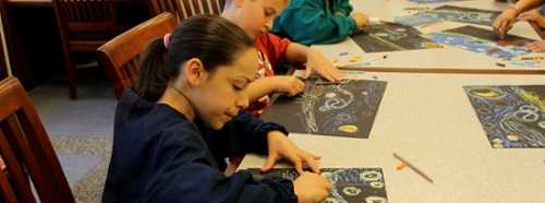 teens drawing in the style of Picasso