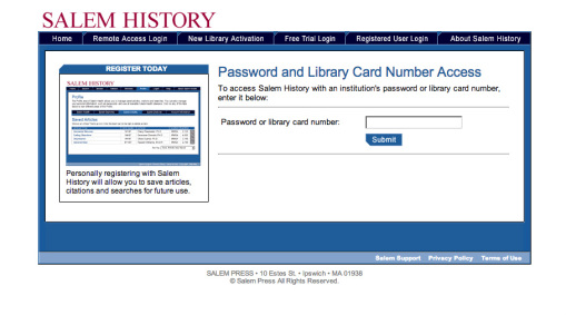 Salem Press login