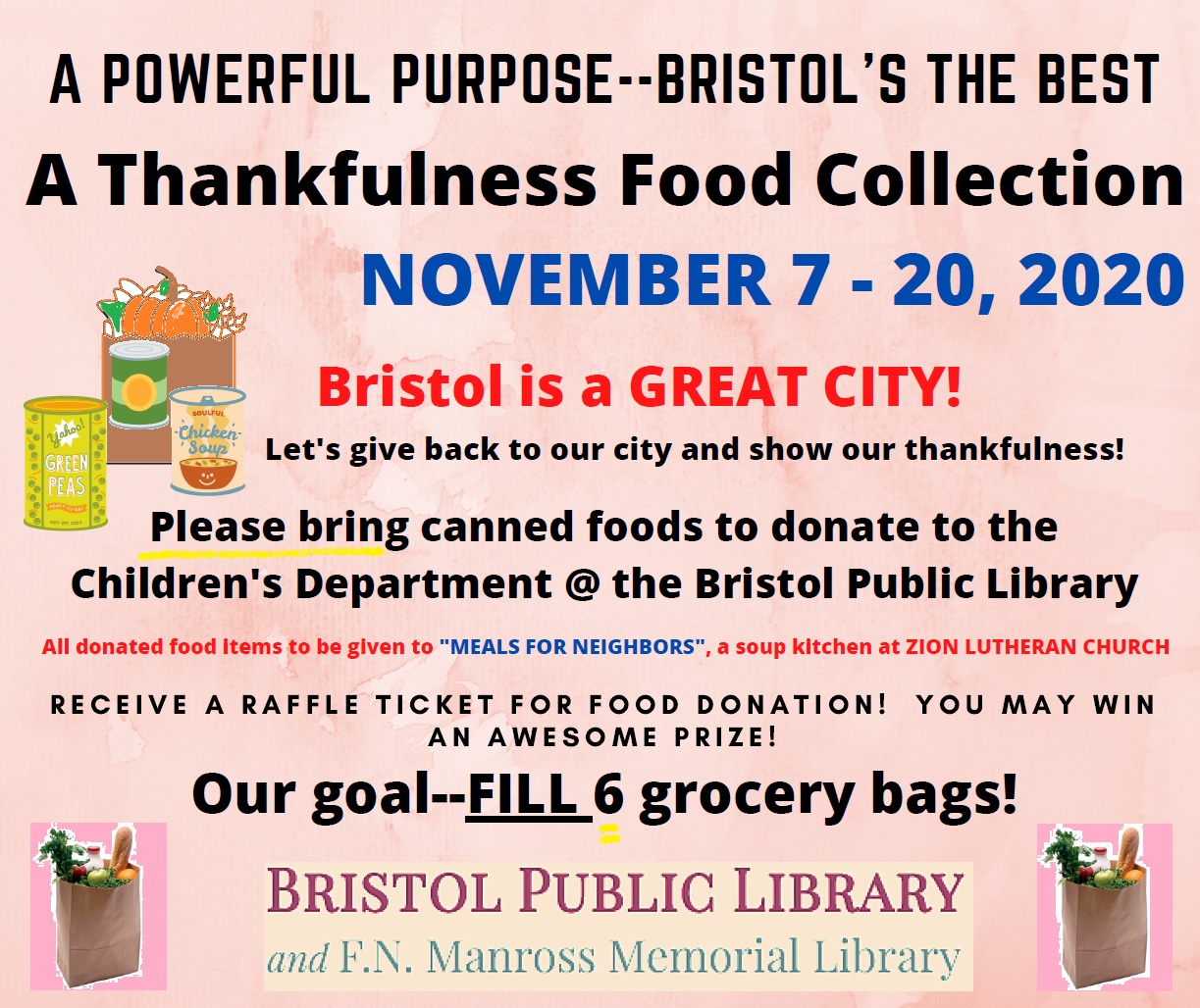 Food Drive Bristol Public Library