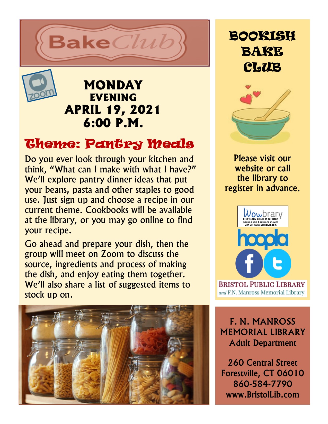 Bookish Bake Club Bristol Public Library