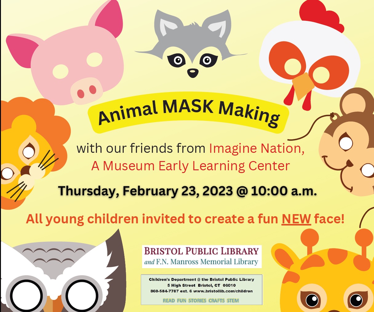 Animal Mask Making for Young Children! - Bristol Public Library Animal Mask Making for Young Children! - Bristol Public Library