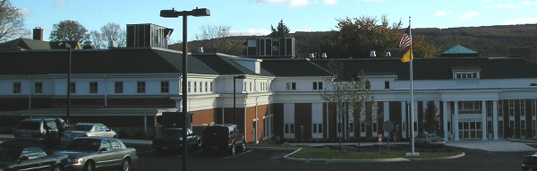 The new library as viewed from Main Street