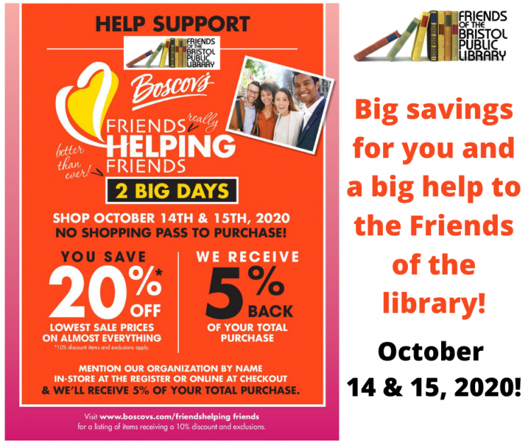 Library Boscov's Fundraiser 2020 - Flyer