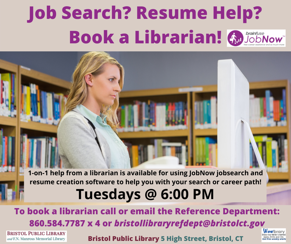 Job Search? Book a Librarian! - Flyer