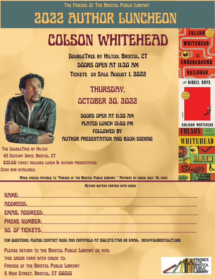 Tickets for the 2022 Friends Author Luncheon