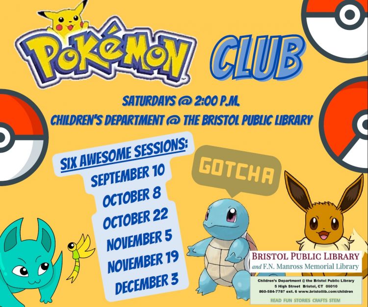 Pokémon Club-Fall 2021 - Bristol Public Library