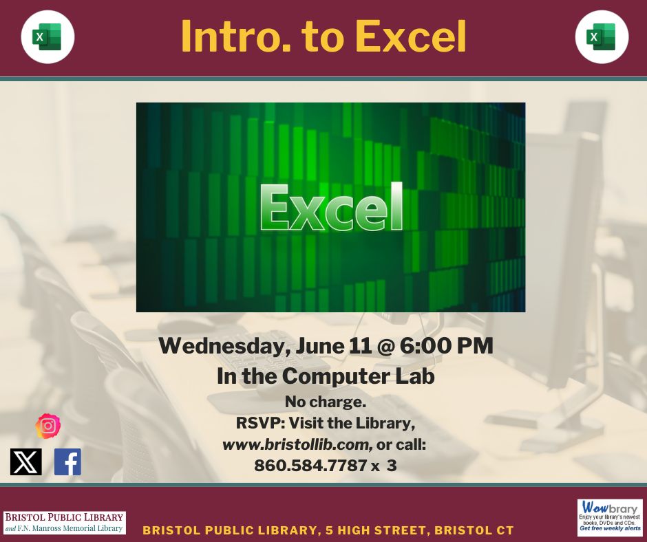 Banner - Introduction to Excel