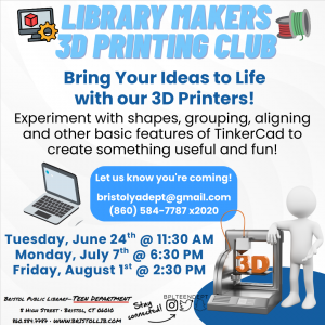 Library Makers: 3D PRINTING CLUB - Thumbnail