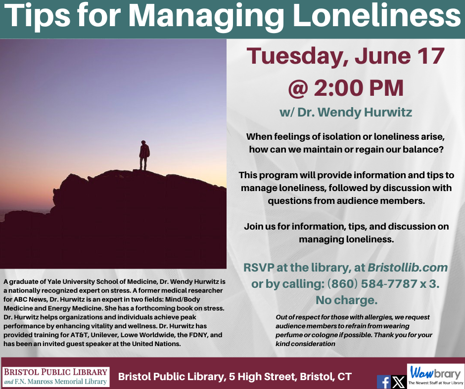 Thumbnail - Tips for Managing Loneliness with Dr. Wendy Hurwitz