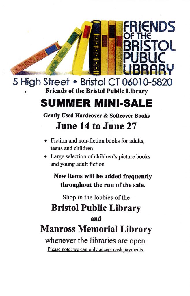 Summer Sale Flier with Friends Logo (shelf of multi-colored books).