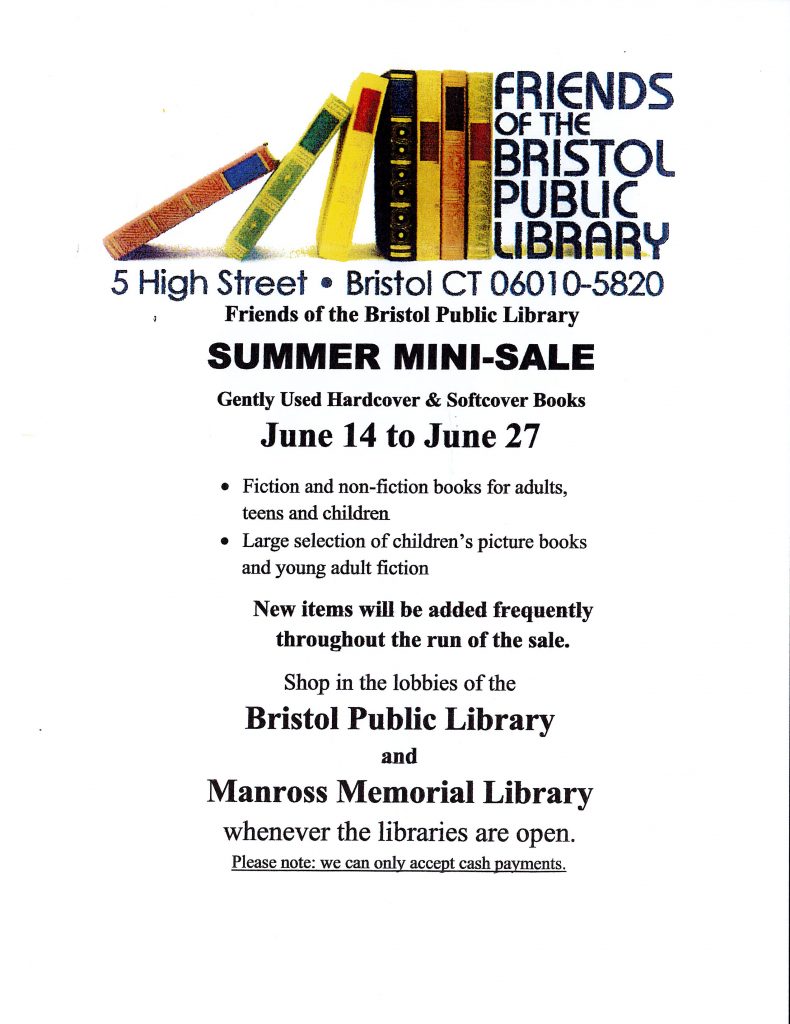 Summer Sale Flier with Friends Logo (shelf of multi-colored books).