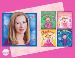 A photo of Author Victoria Kann with four of her books.