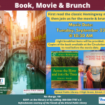 Cover of Ernest Hemingway Book Across the River and into the Trees and DVD cover of the film adaptation.