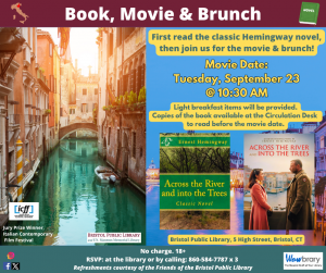 Across the River and Into the Trees: Book, Movie & Brunch - Thumbnail
