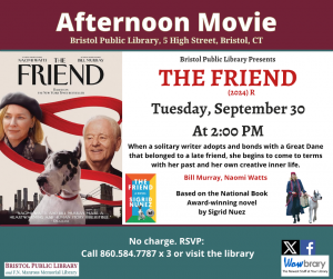 Afternoon Movie: The Friend (2024) R - Thumbnail